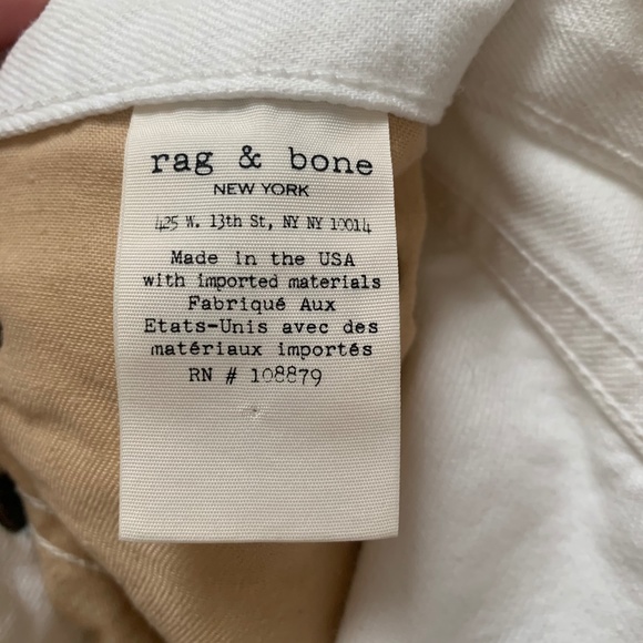 Rag & Bone White Relax Fit Distressed Jean - Picture 9 of 15